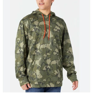 SIMMS Fishing Camo Large Challenger Hoodie Pullover Sweatshirt Raised Logo, L